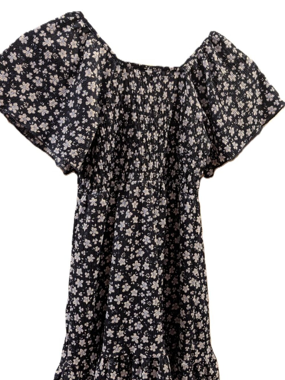 Navy Floral Girl's Dress
